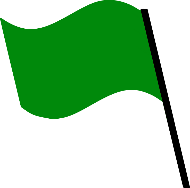 Green Banner Flag
